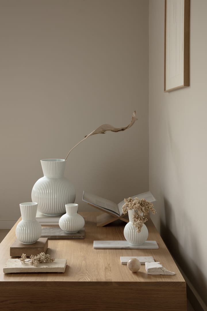 Jarrón Lyngby Tura blanco, 18 cm Lyngby Porcelæn