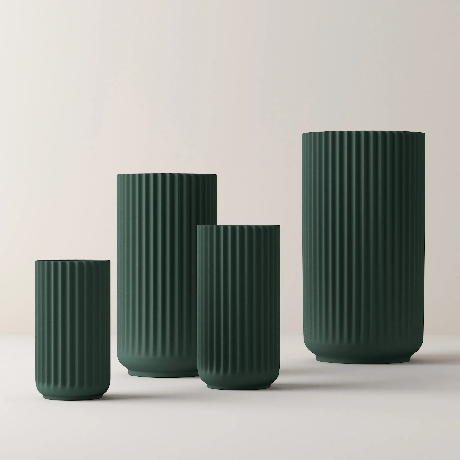 Jarrón Lyngby, verde mate, 12 cm Lyngby Porcelæn