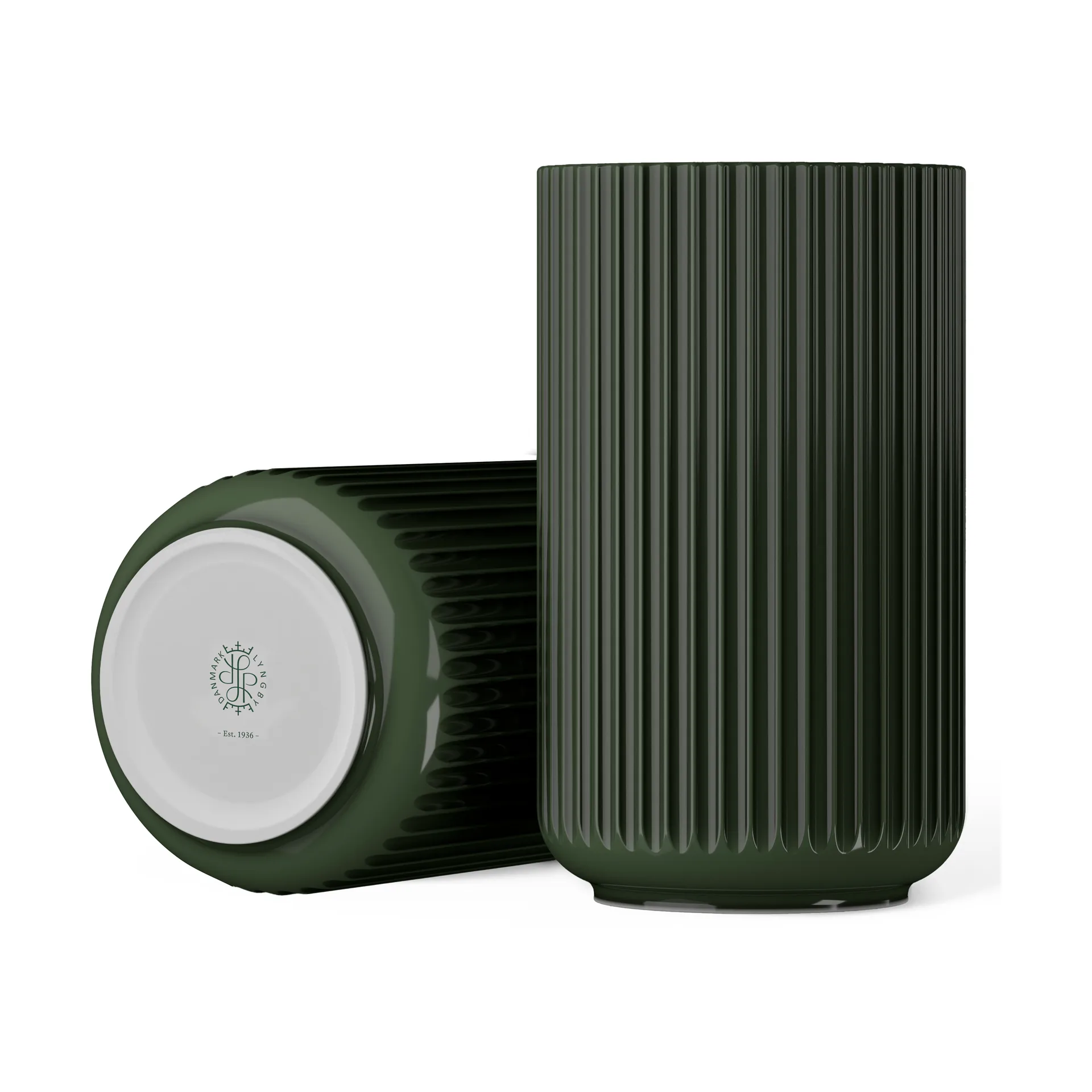 Jarrón Lyngby, Verde oscuro, 31 cm Lyngby Porcelæn