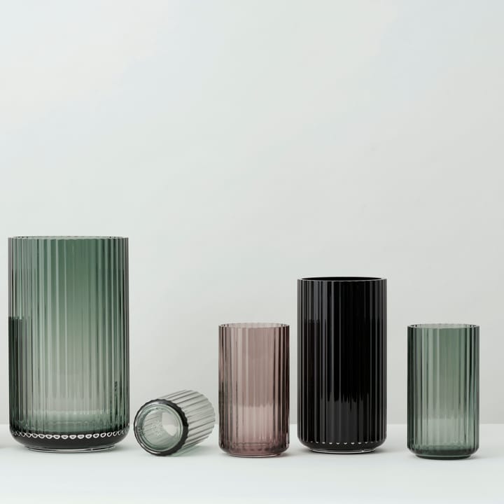 Jarrón Lyngby, vidrio burdeos, 20 cm Lyngby Porcelæn