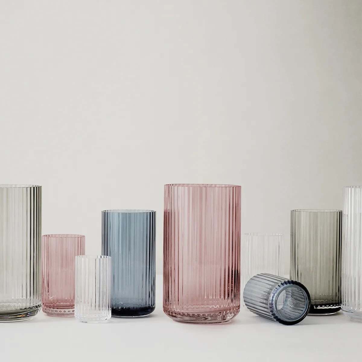 Jarrón Lyngby, vidrio burdeos, 38 cm Lyngby Porcelæn