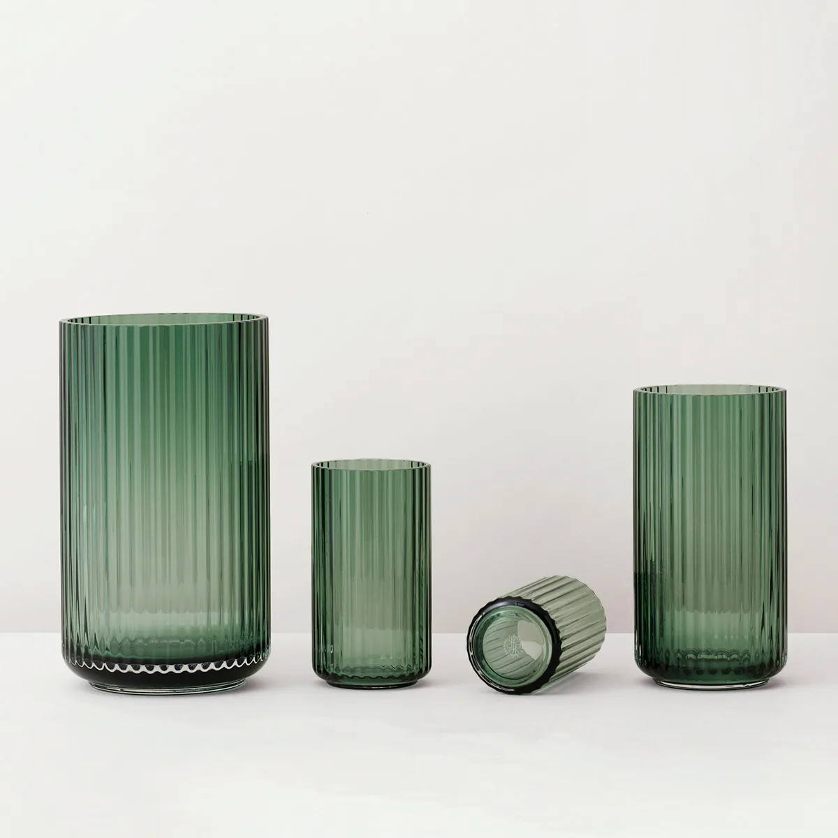 Jarrón Lyngby vidrio Copenhagen green, 38 cm Lyngby Porcelæn