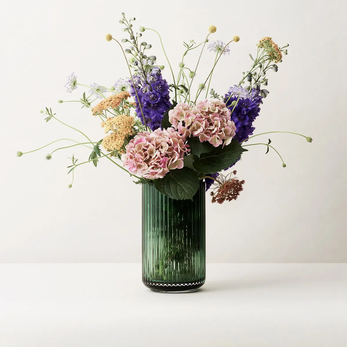 Jarrón Lyngby vidrio Copenhagen green, 38 cm Lyngby Porcelæn