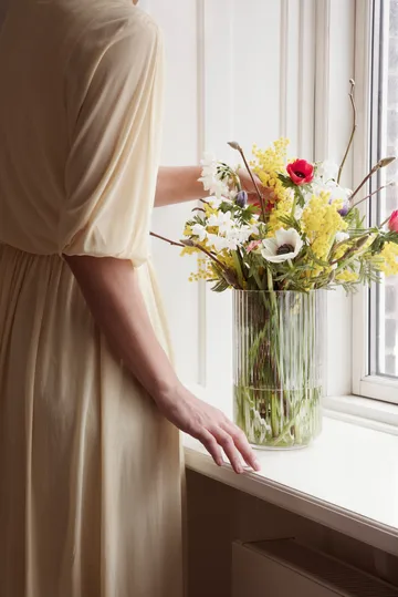 Jarrón Lyngby, vidrio transparente - 25 cm - Lyngby Porcelæn