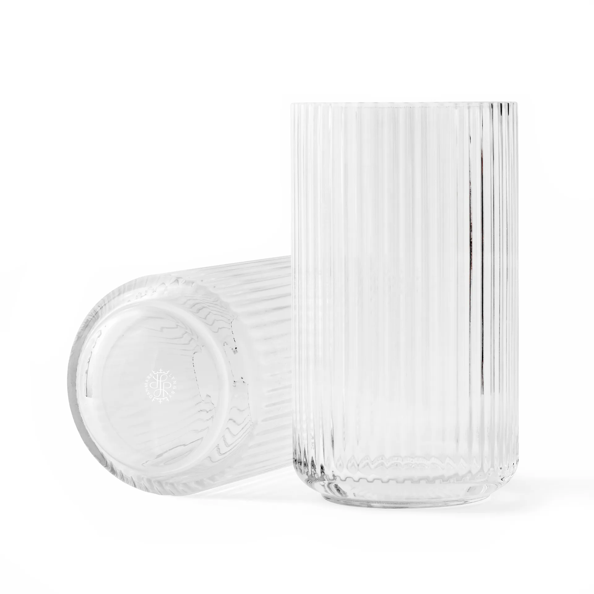 Jarrón Lyngby, vidrio transparente, 25 cm Lyngby Porcelæn
