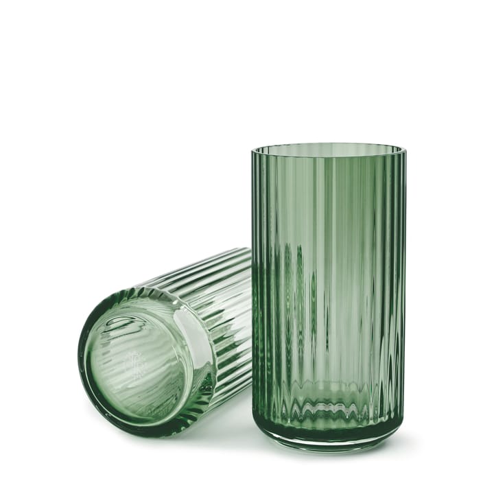 Jarrón Lyngby, vidrio verde, 20 cm Lyngby Porcelæn