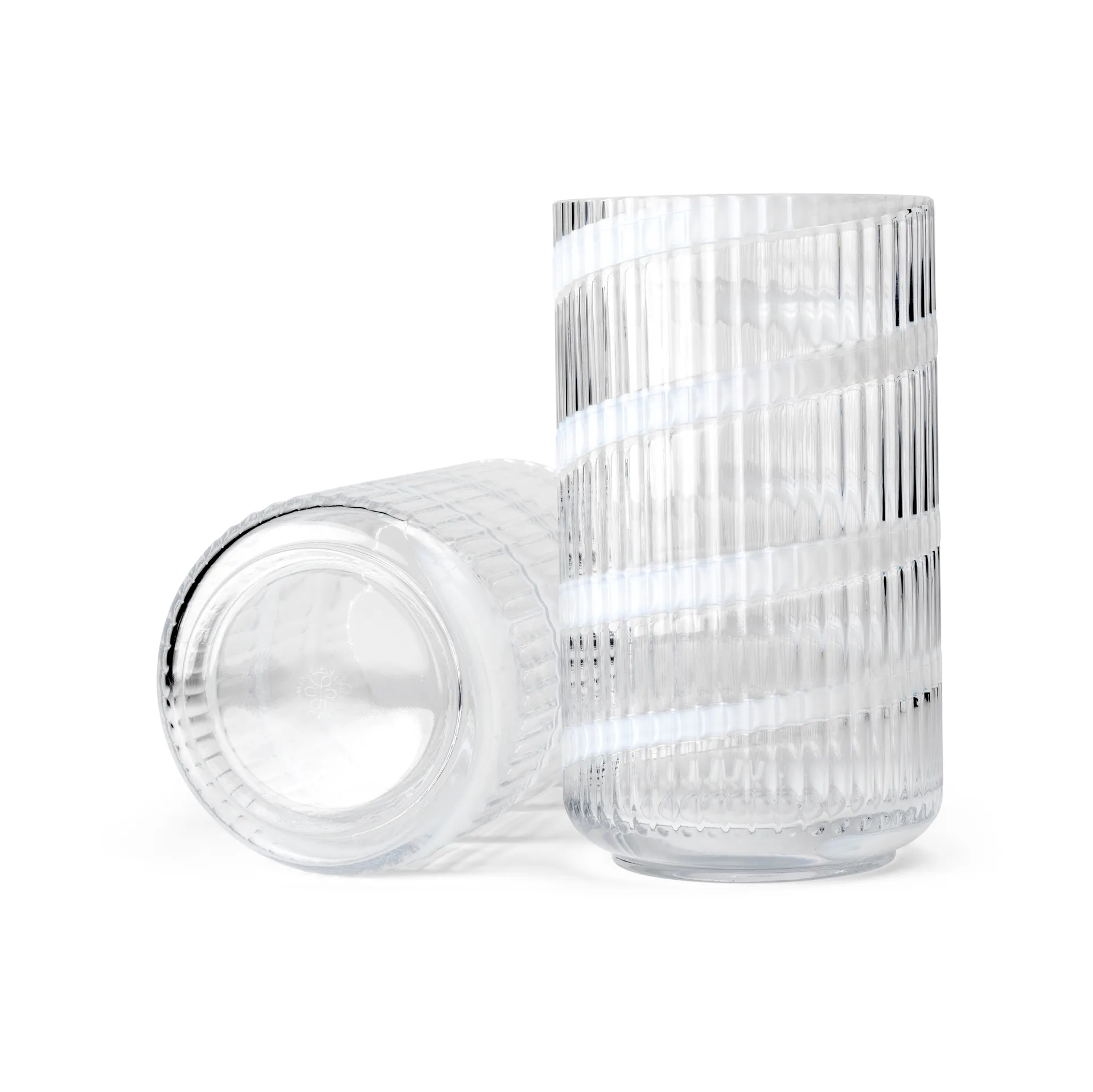 Jarrón Lyngby, White swirl, 25 cm Lyngby Porcelæn