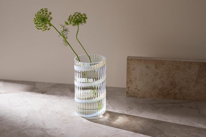 Jarrón Lyngby, White swirl, 25 cm Lyngby Porcelæn