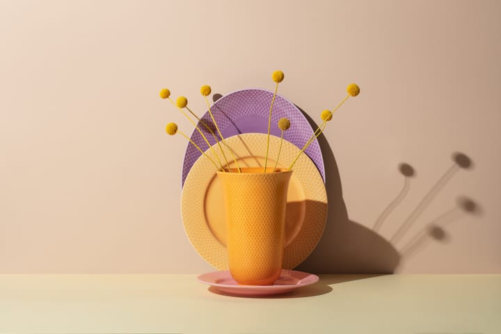 Jarrón Rhombe 20 cm, amarillo Lyngby Porcelæn