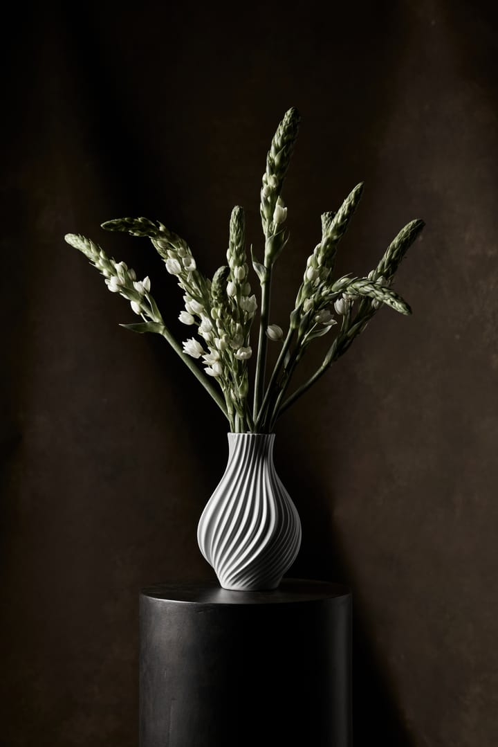 Jarrón Twist 18 cm, Blanco Lyngby Porcelæn