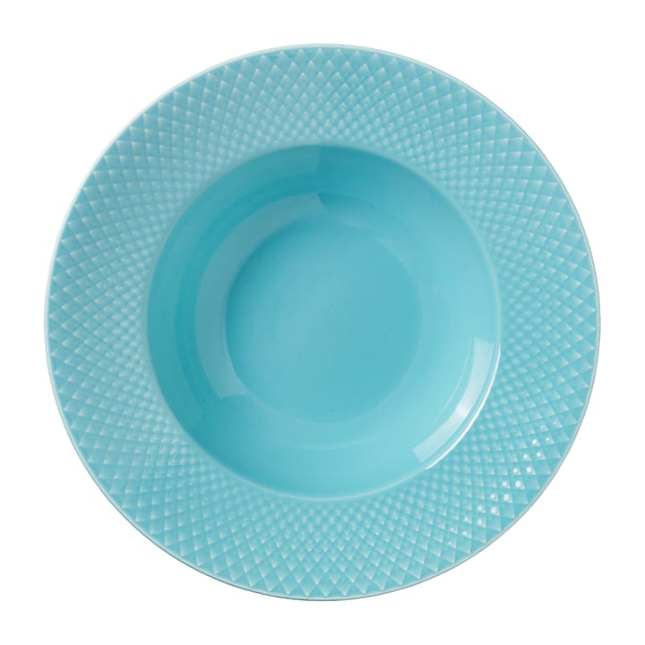 Plato hondo Rhombe Ø24,5 cm - turquesa - Lyngby Porcelæn