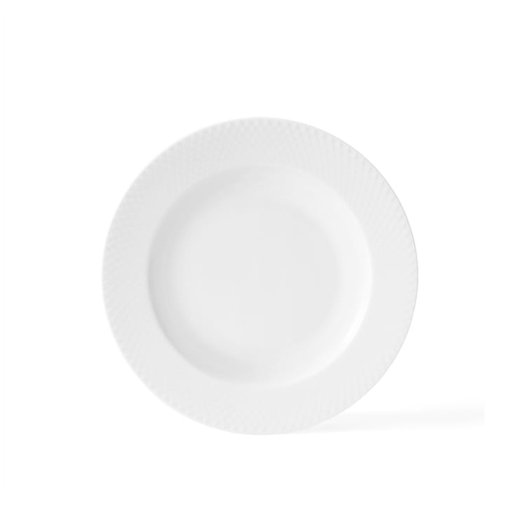 Plato hondo Rhombe blanco - Ø 23 cm - Lyngby Porcelæn