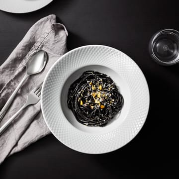 Plato hondo Rhombe blanco - Ø 24,5 cm - Lyngby Porcelæn