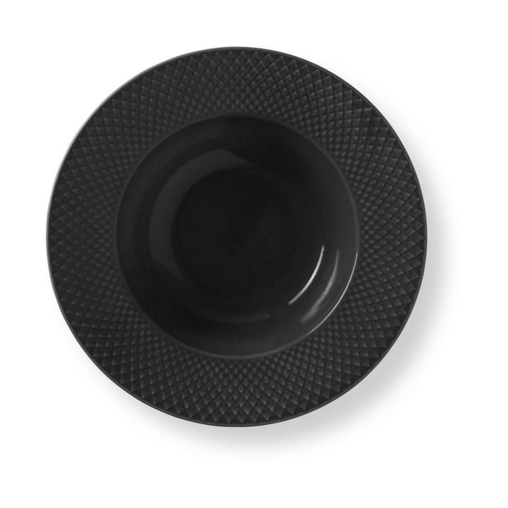Plato hondo Rhombe Earth Ø24.5 cm, Slate Lyngby Porcelæn