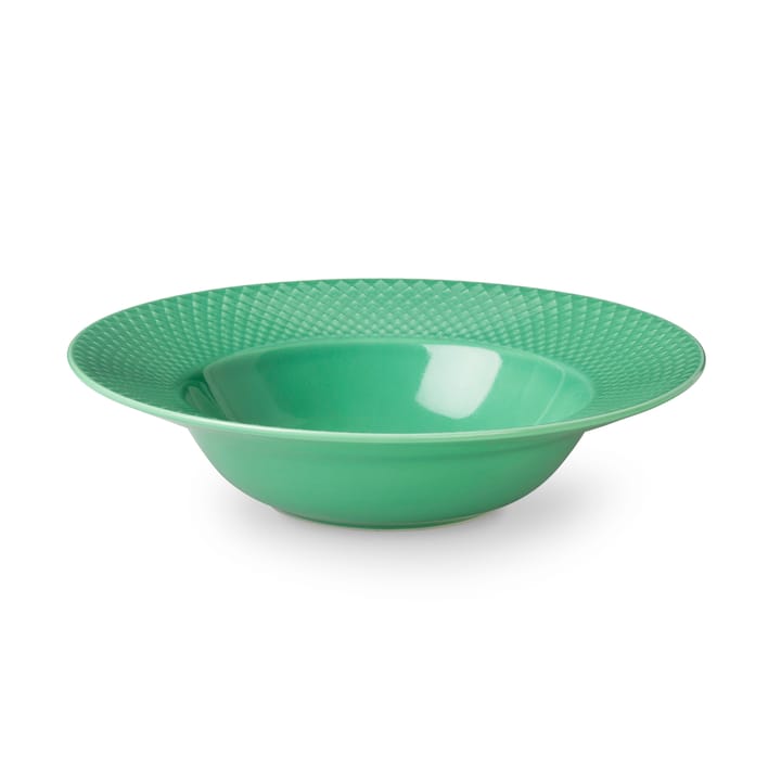 Plato hondo Rhombe verde - 24,5 cm - Lyngby Porcelæn