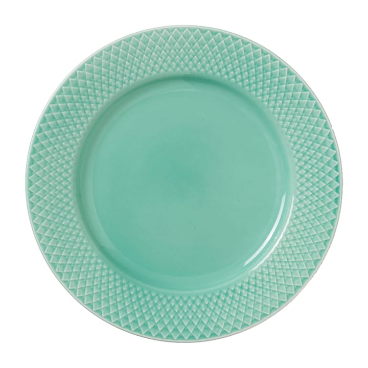 Plato Rhombe Ø21 cm - Aqua - Lyngby Porcelæn