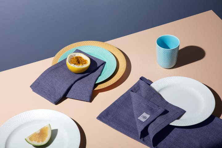 Plato Rhombe Ø21 cm, Aqua Lyngby Porcelæn