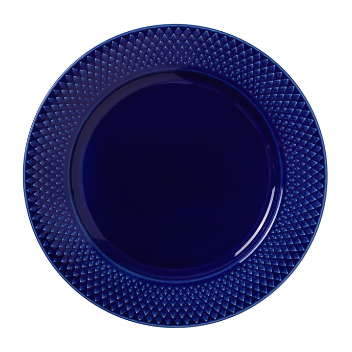 Plato Rhombe Ø23 cm - azul oscuro - Lyngby Porcelæn