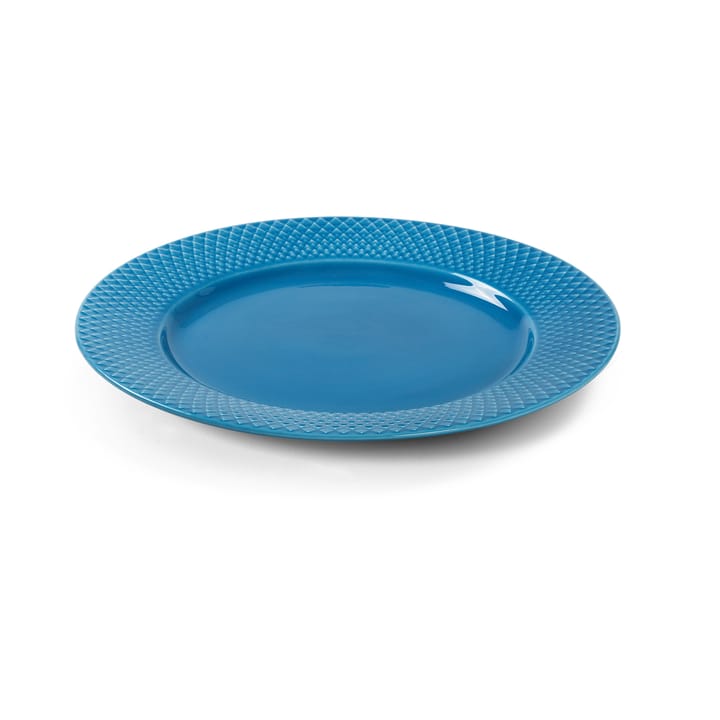 Plato Rhombe Ø27 cm, azul Lyngby Porcelæn