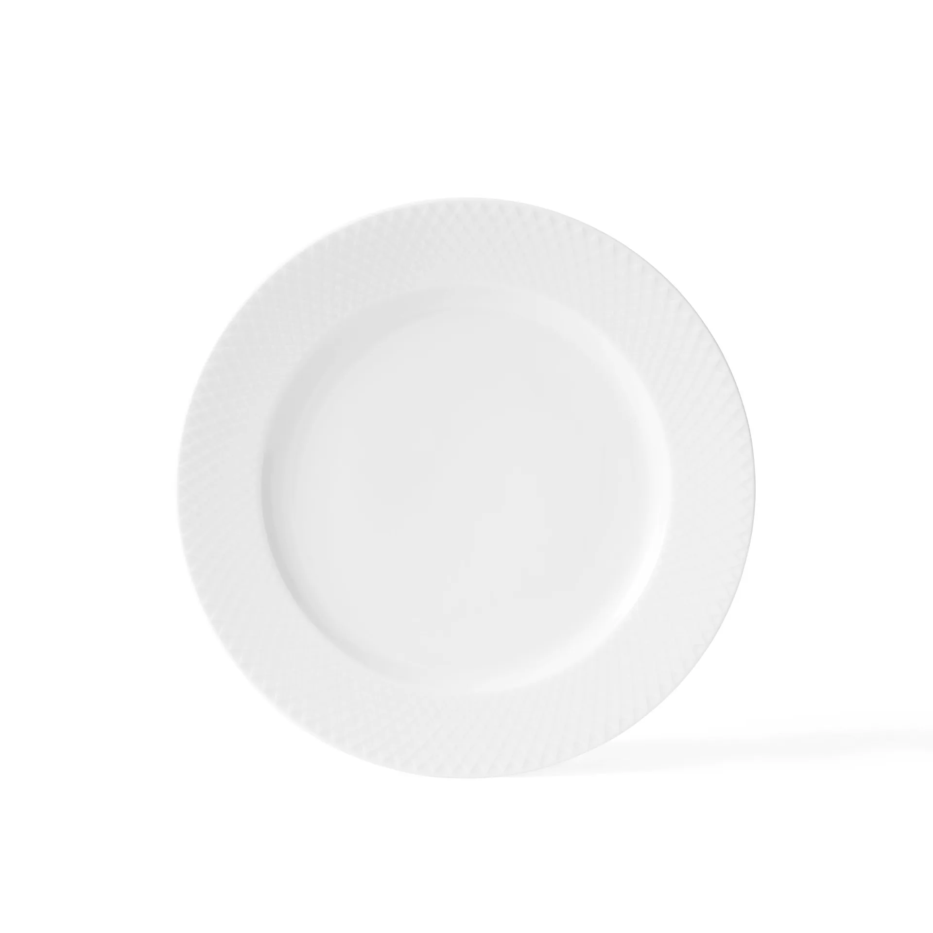 Plato Rhombe blanco, Ø 27 cm Lyngby Porcelæn