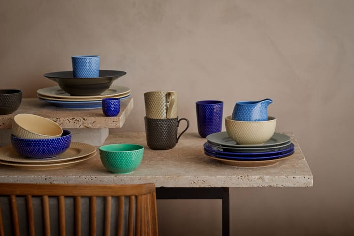 Plato Rhombe Earth Ø21 cm, Moss Lyngby Porcelæn
