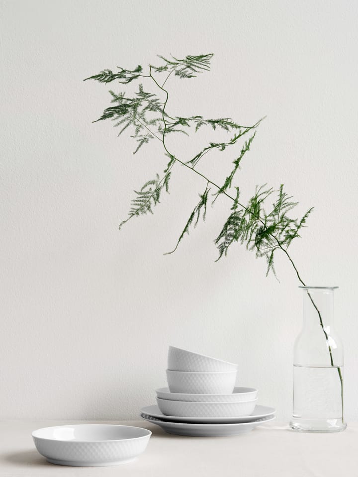 Rhombe Plato de postre Ø16 cm, Blanco Lyngby Porcelæn