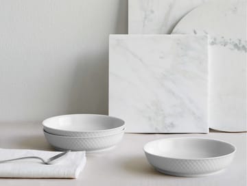 Rhombe Plato de postre Ø16 cm - Blanco - Lyngby Porcelæn