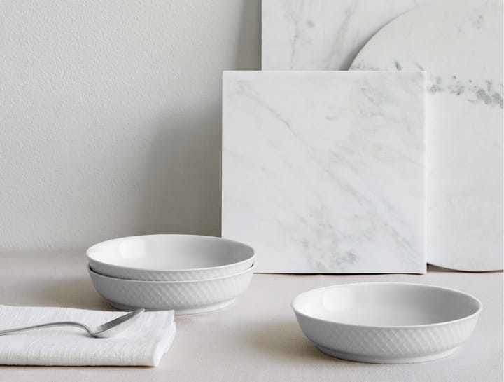 Rhombe Plato de postre Ø16 cm, Blanco Lyngby Porcelæn
