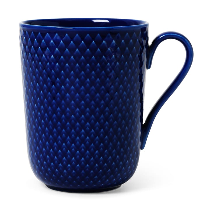 Taza con asa Rhombe 33 cl - azul oscuro - Lyngby Porcelæn