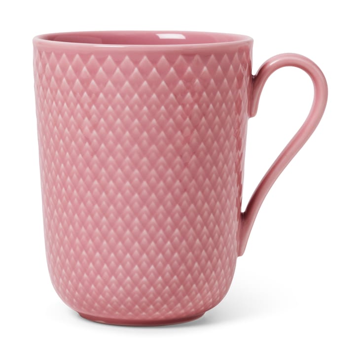 Taza con asa Rhombe 33 cl - Rosa - Lyngby Porcelæn