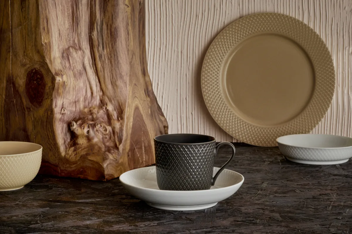 Taza Rhombe Earth 39 cl, Slate Lyngby Porcelæn