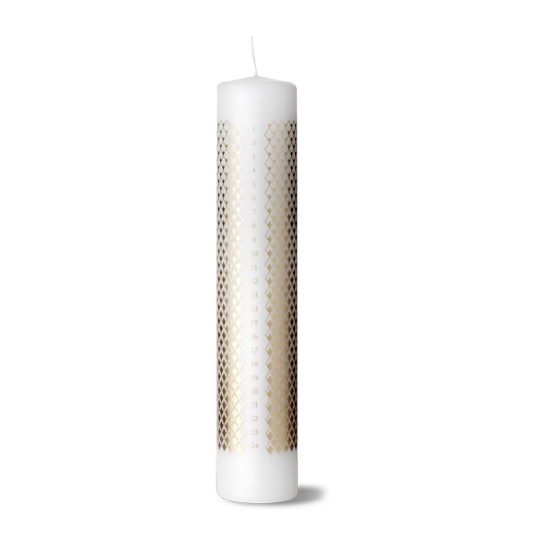 Vela de adviento Rhombe Ø5 cm, blanco Lyngby Porcelæn