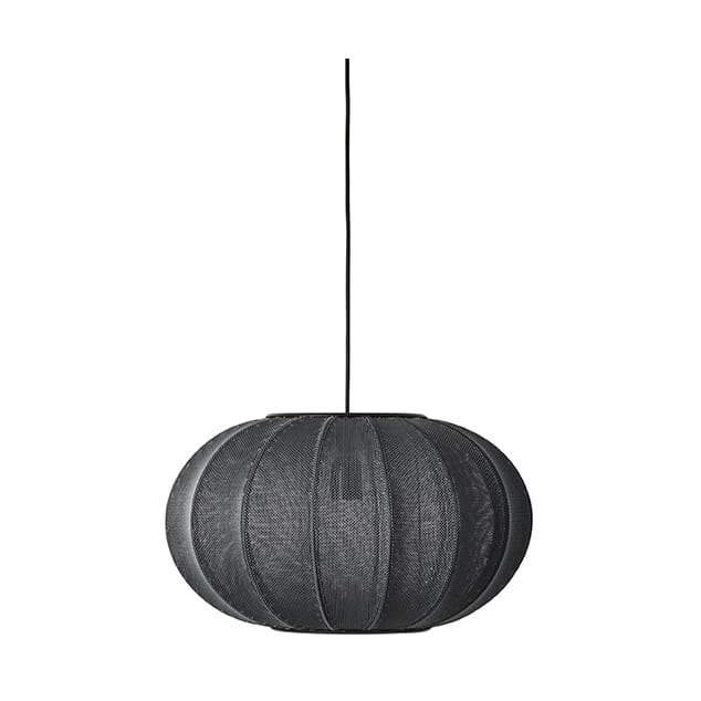 Lámpara colgante Knit-Wit 45 Oval - Black - Made By Hand