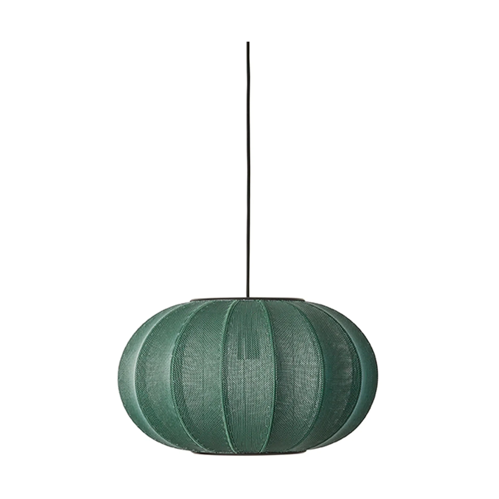 Lámpara colgante Knit-Wit 45 Oval, Tweed green Made By Hand