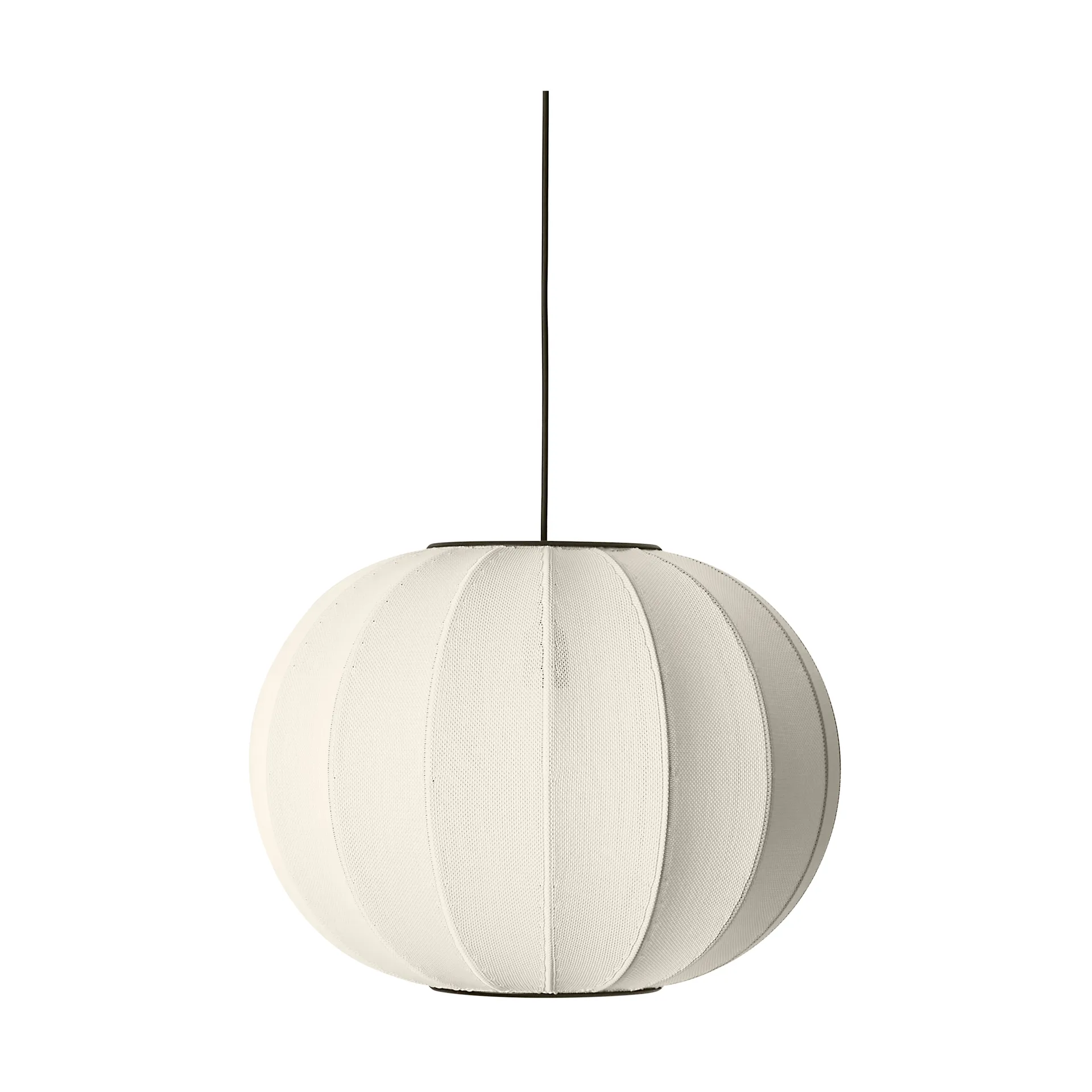 Lámpara colgante Knit-Wit 45 Round, Pearl white Made By Hand