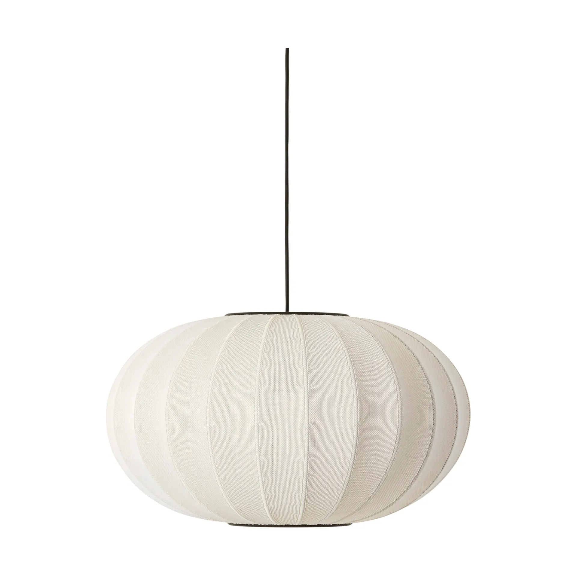 Lámpara colgante Knit-Wit 57 Oval, Pearl white Made By Hand