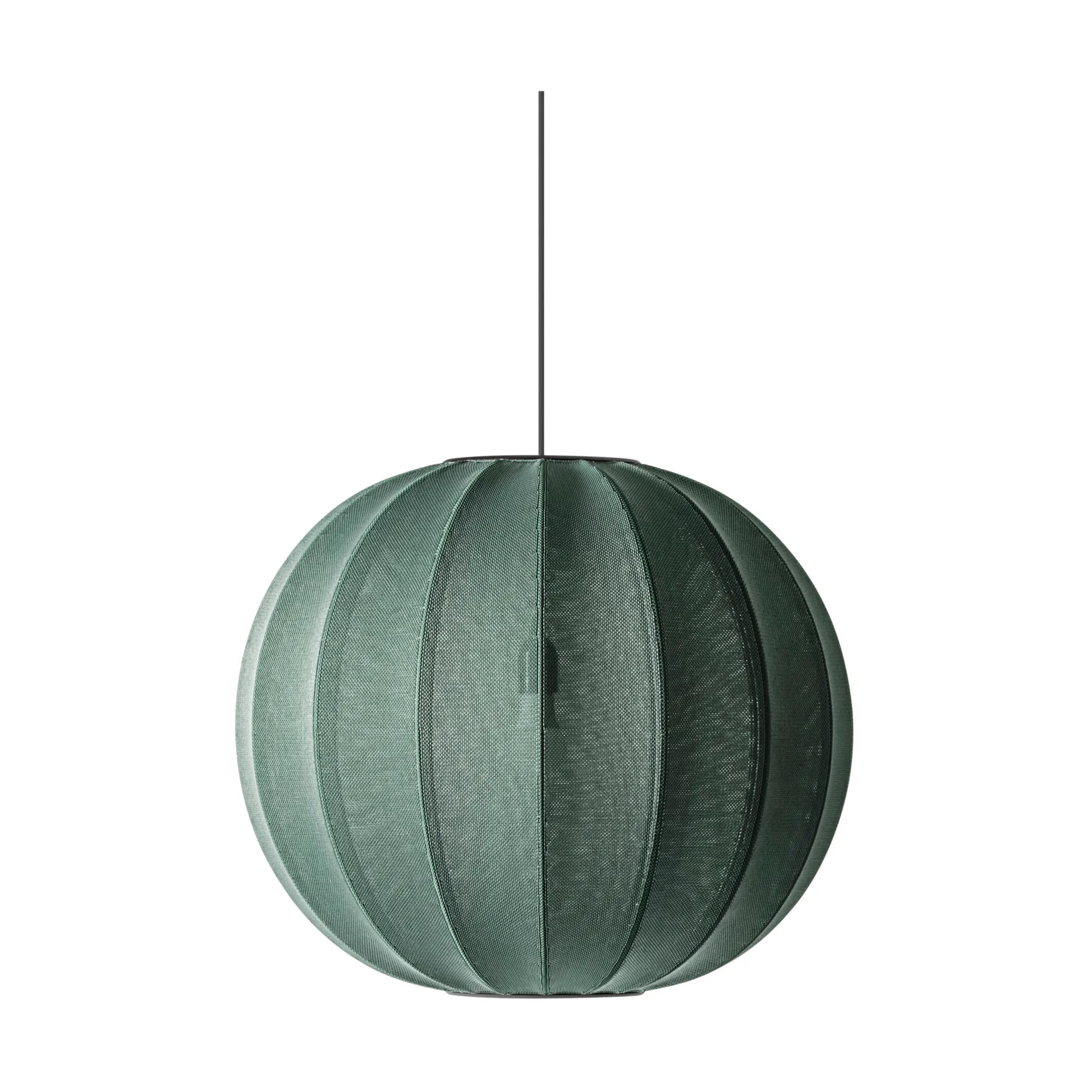 Lámpara colgante Knit-Wit 60 Round, Tweed green Made By Hand