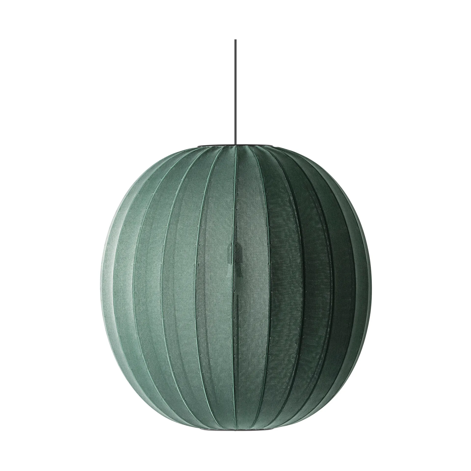 Lámpara colgante Knit-Wit 75 Round, Tweed green Made By Hand