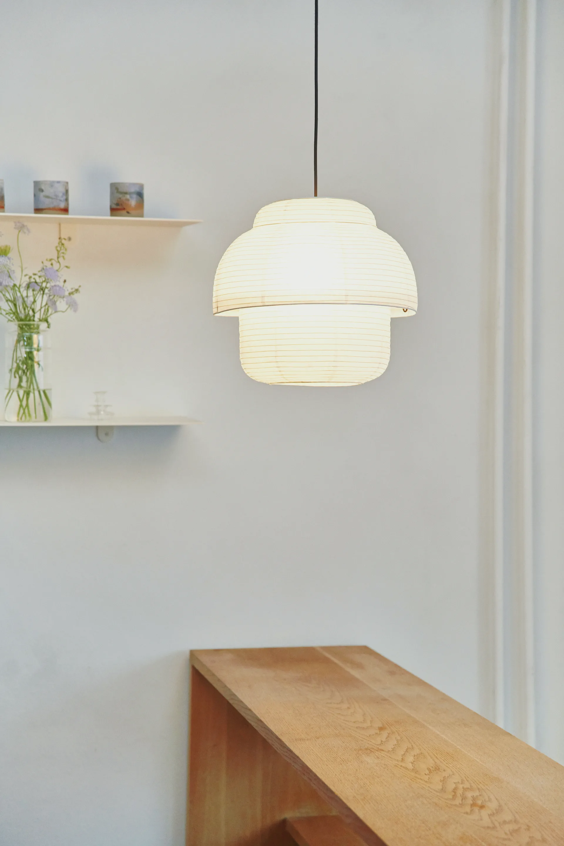 Lámpara colgante Papier Double Ø40 cm, White Made By Hand