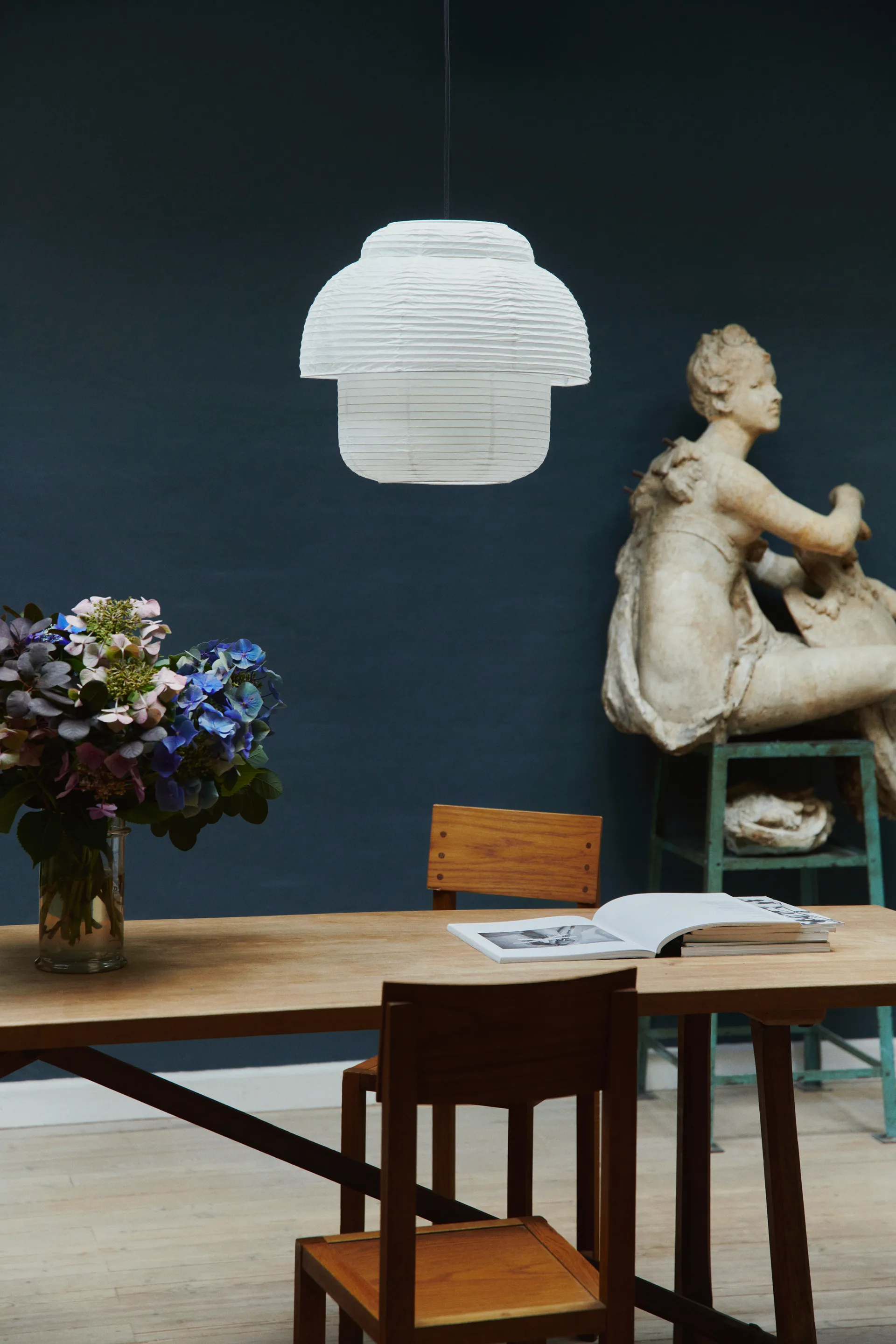 Lámpara colgante Papier Double Ø40 cm, White Made By Hand