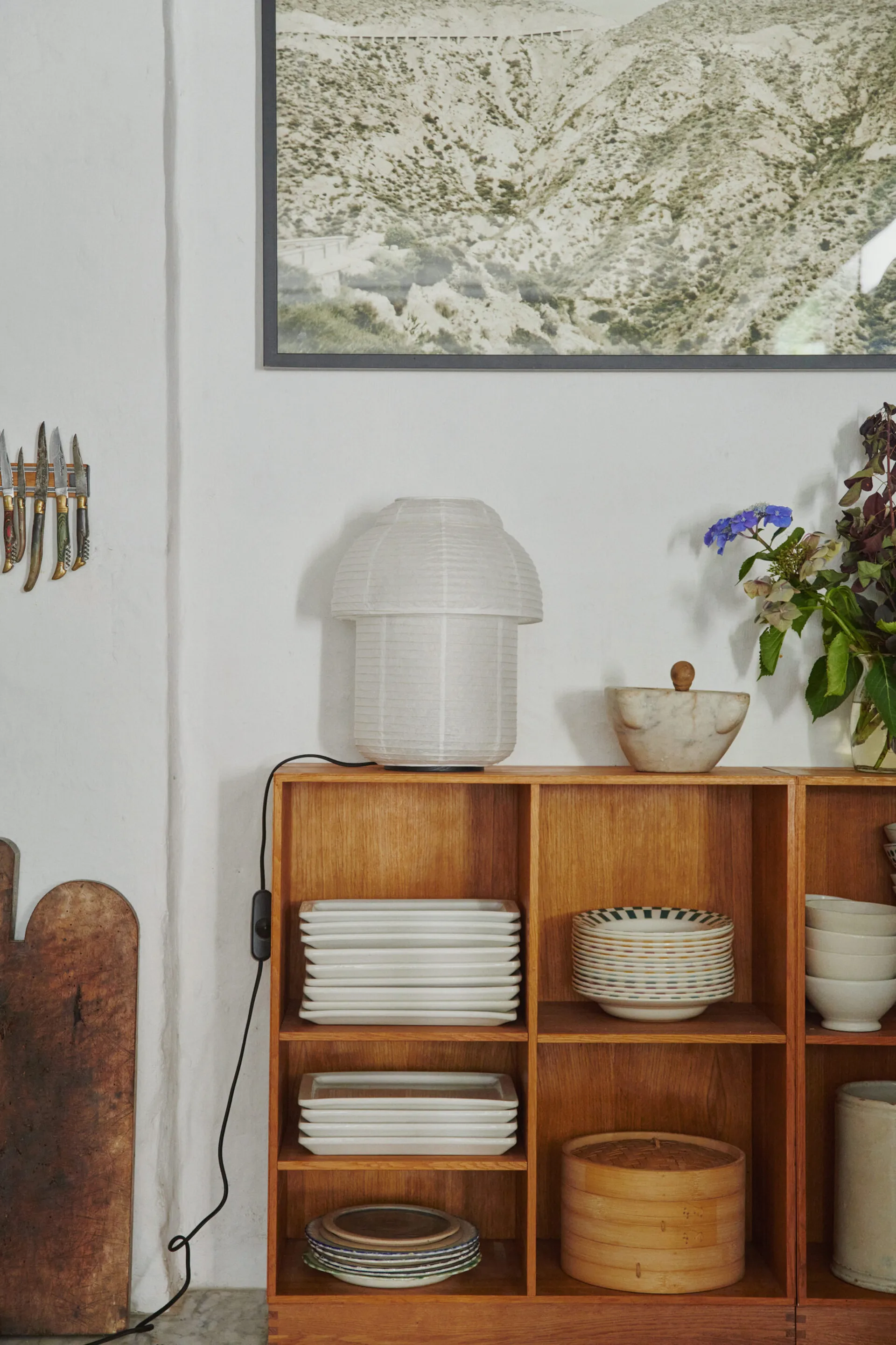 Lámpara de mesa Papier Double Ø30 cm, White Made By Hand