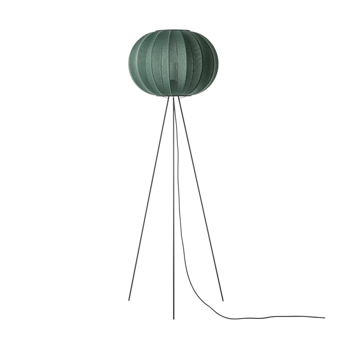 Lámpara de pie Knit-Wit 45 Round High - Tweed green - Made By Hand
