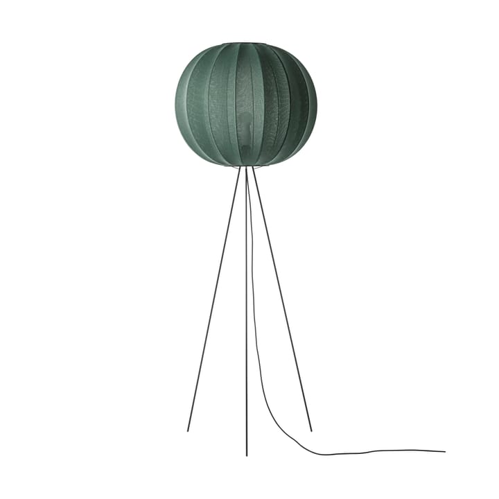Lámpara de pie Knit-Wit 60 Round High - Tweed green - Made By Hand