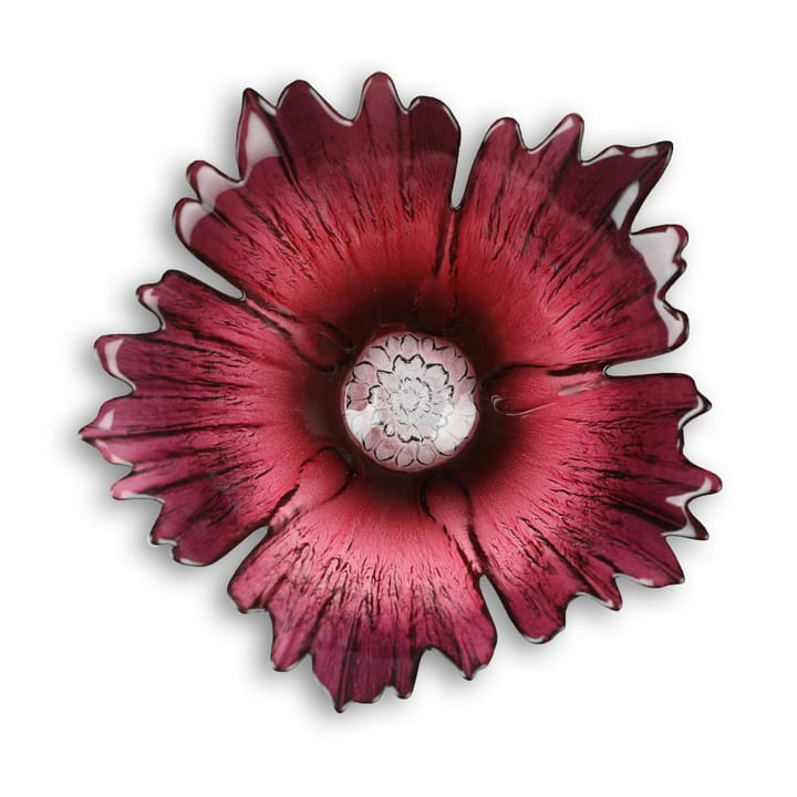 Bol de vidrio rosa Fleur rojizo - pequeño Ø19 cm - Målerås Glasbruk