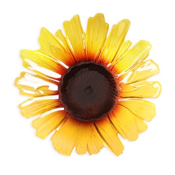 Bol de vidrio Solros amarillo - grande Ø34 cm - Målerås Glasbruk