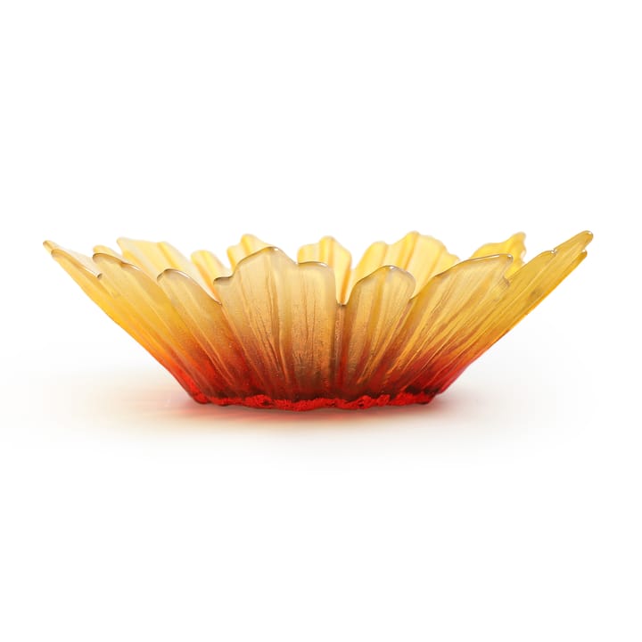 Bol de vidrio Solros amarillo, pequeño Ø17 cm Målerås Glasbruk