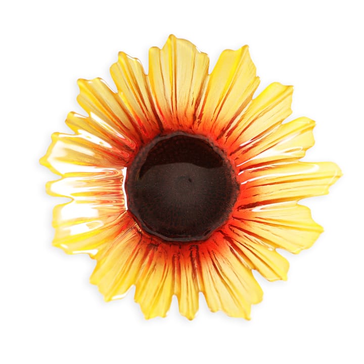 Bol de vidrio Solros amarillo, pequeño Ø17 cm Målerås Glasbruk
