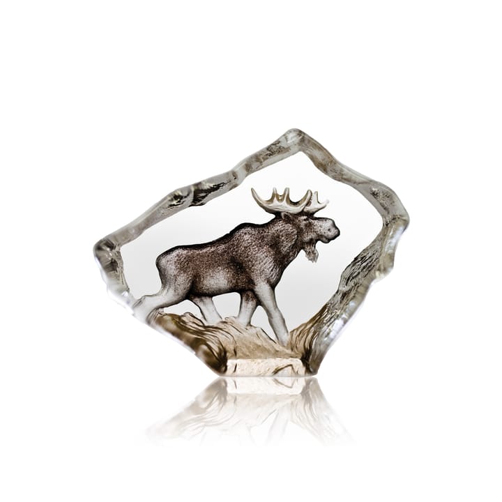 Escultura de cristal Älg, 7x5 cm Målerås Glasbruk