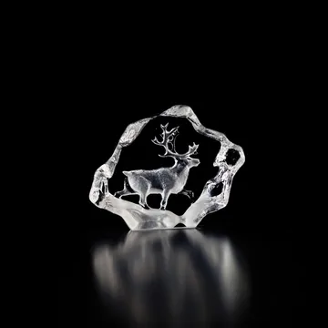 Escultura de cristal Wildlife reno - Mini - Målerås Glasbruk