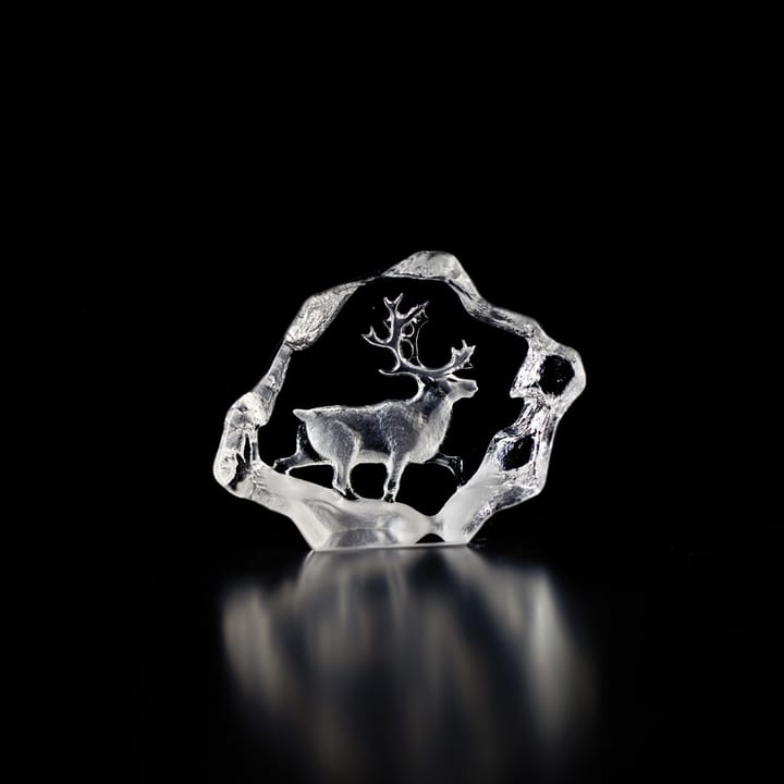 Escultura de cristal Wildlife reno - Mini - Målerås Glasbruk